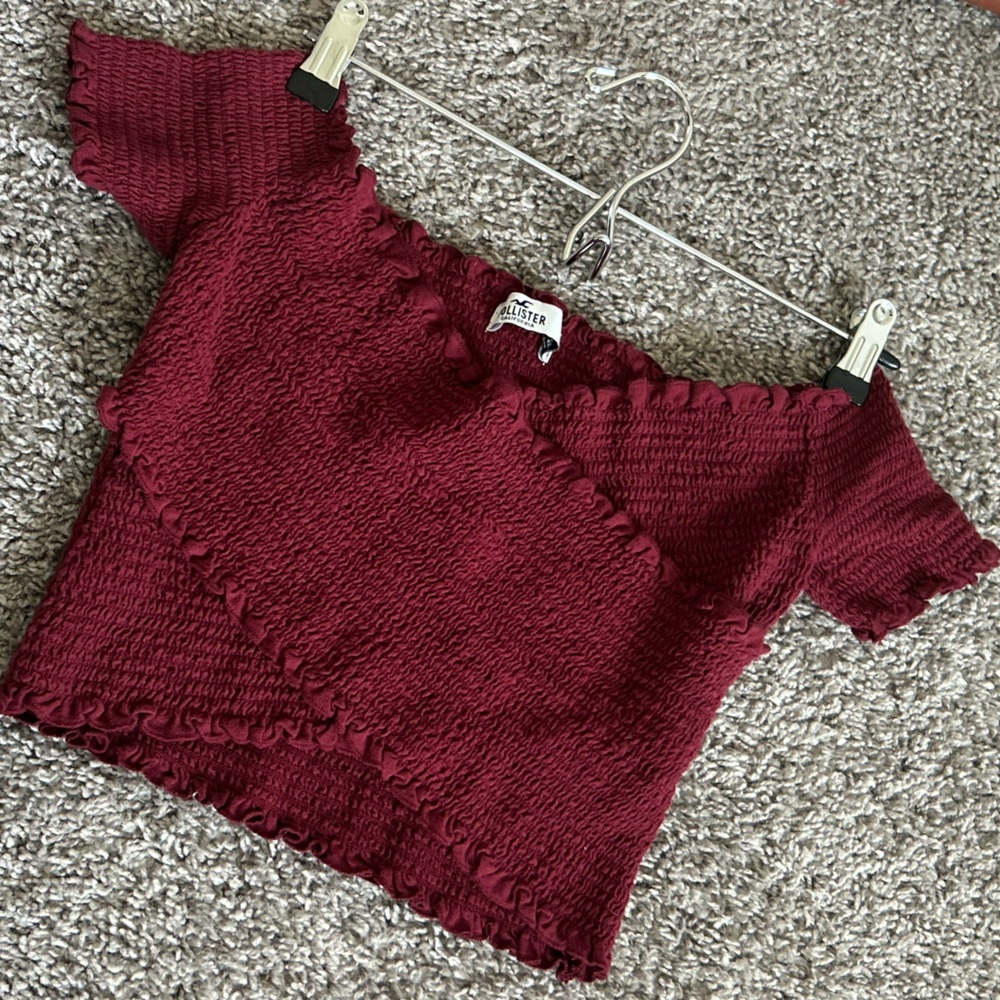 HOLLISTER Cross Ruching Slightly Cropped Shirt